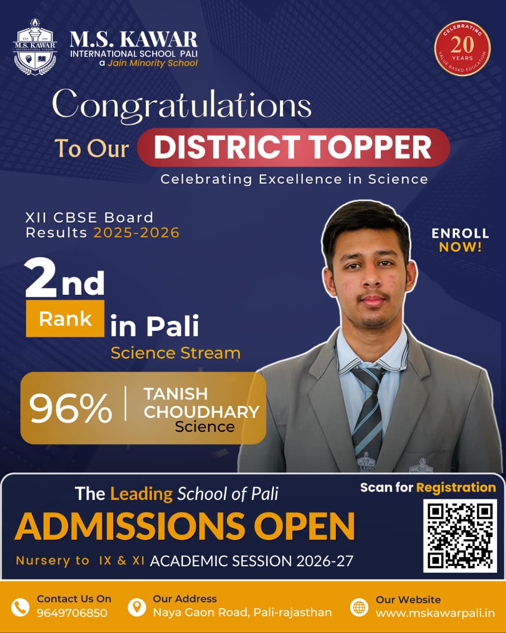 Result 2025-26 2nd Topper Science